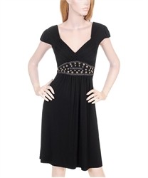 Black Dress with Jeweled Waist